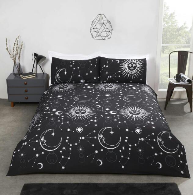 Rackhams Celestial Duvet Cover Set - Black - Single - image 1