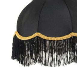 Rackhams Classic Chic Victorian Style Lamp Shade in Black Elasticated Fabric - thumbnail 3