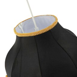 Rackhams Classic Chic Victorian Style Lamp Shade in Black Elasticated Fabric - thumbnail 5