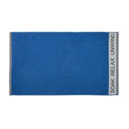 Rackhams Relax And Unwind Towel Cobalt Blue - Cobalt Blue - Bath Sheet - thumbnail 4