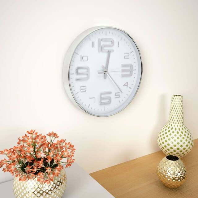 Rackhams Wall Clock 30 cm Silver - image 1