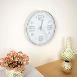 Rackhams Wall Clock 30 cm Silver - thumbnail 1