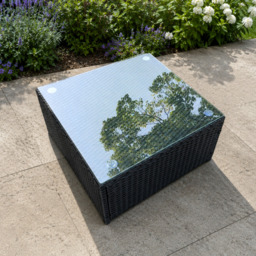 Rackhams Square Rattan Coffee Table - Black