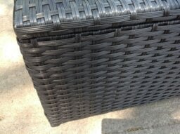 Rackhams Square Rattan Coffee Table - Black - thumbnail 3