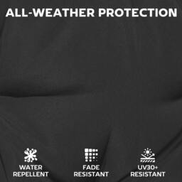 Rackhams 2Pcs Garden Chair Cushions, Waterproof Seat Pads - Dark Grey - thumbnail 6