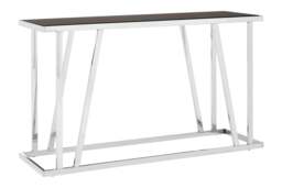 Rackhams Ackley Silver Console Table With Black Glass - thumbnail 4