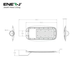 Rackhams 100W LED Streetlight Waterproof IP65 6000k Wall Light, Ideal Street Lamp To Install At a Height Of 6-8 Meters, 5 Years Warranty - thumbnail 3