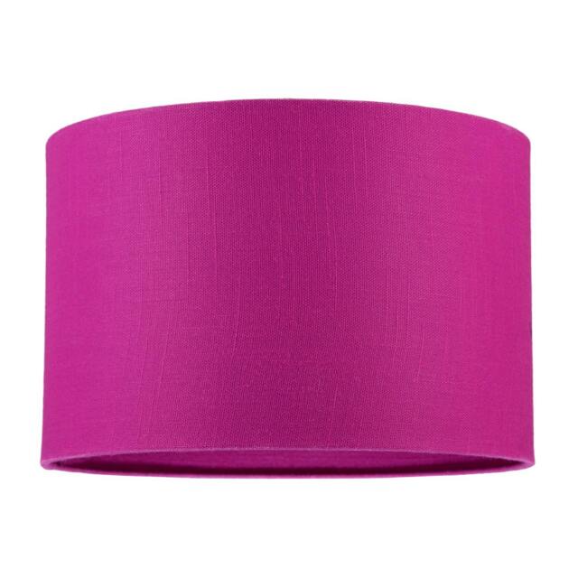 Rackhams Designer Raspberry rose Textured Linen Fabric Circular Lamp Shade - image 1