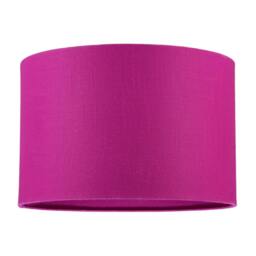 Rackhams Designer Raspberry rose Textured Linen Fabric Circular Lamp Shade - thumbnail 1