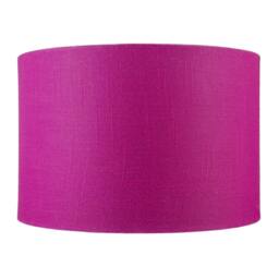 Rackhams Designer Raspberry rose Textured Linen Fabric Circular Lamp Shade - thumbnail 4