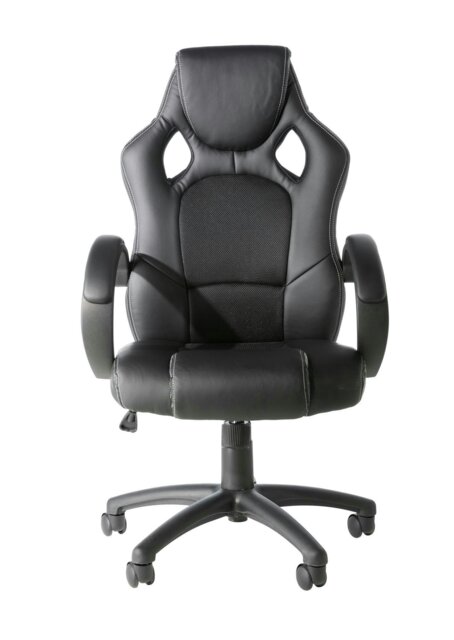 Rackhams Daytona office chair with wheels in black - Black - image 1