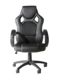 Rackhams Daytona office chair with wheels in black - Black