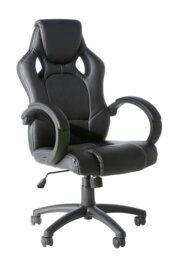 Rackhams Daytona office chair with wheels in black - Black - thumbnail 2