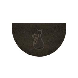 Rackhams Cat Embossed Halfmoon Indoor/Sheltered Outdoor Spaghetti Doormat - Black - thumbnail 6