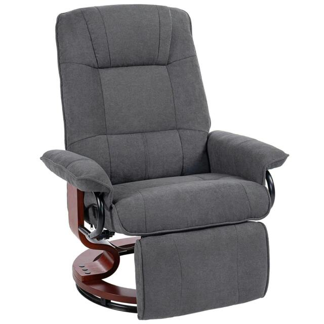 Rackhams Reclining Swivel Chair, with Footrest - Grey