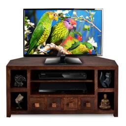 Rackhams Maxen Mango Corner TV Unit - 110 cm - 55 cm - Wood - thumbnail 5