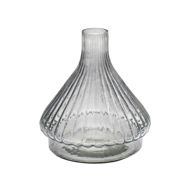 Rackhams Airlie Ribbed Snowdrop Stem Vase - Grey - image 1