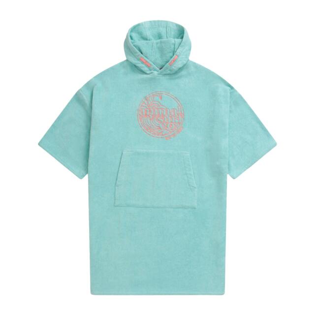 Rackhams Kids Gill Towelling Organic Hooded Towel - Turquoise - S-M - Turquoise - 100% Organic Cotton - image 1