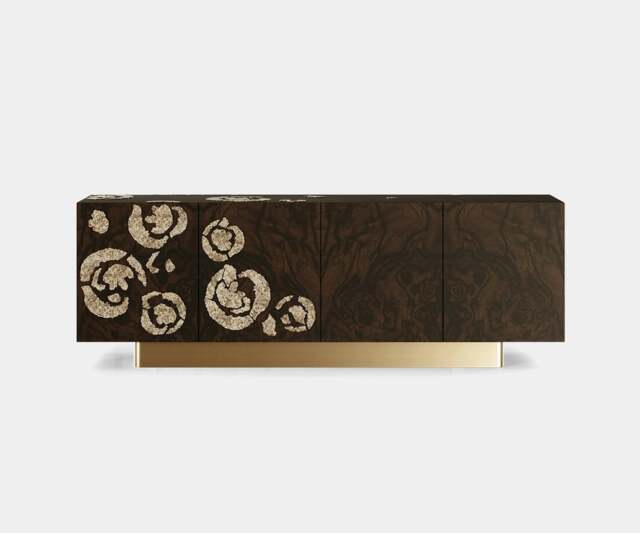 Rackhams Moss Sideboard: Nature's Elegance in Walnut Root Veneer and Aged Brass - image 1