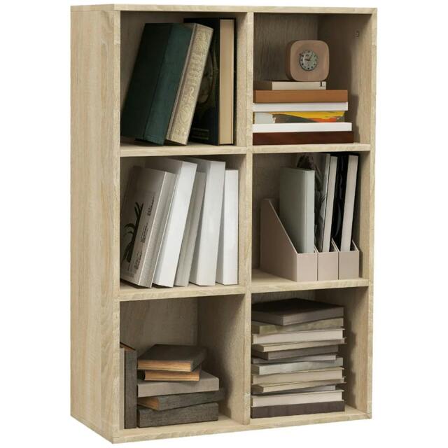 Rackhams Six-Cube Bookcase - Oak Wood Effect - image 1