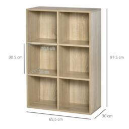 Rackhams Six-Cube Bookcase - Oak Wood Effect - thumbnail 3