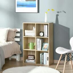 Rackhams Six-Cube Bookcase - Oak Wood Effect - thumbnail 2