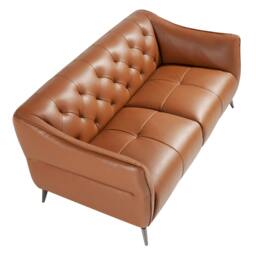 Rackhams Chester sofa in brown leather 6168/6169 - 171 x 95 x 77 - 2 - thumbnail 6