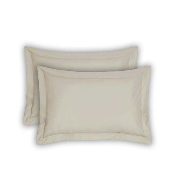 Rackhams Polycotton Oxford Pillowcase Pair Pack - Natural - Pillowcase (48cm x 74cm)