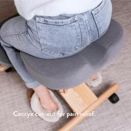 Rackhams Coccyx Memory Foam Kneeling Chair - Blue - thumbnail 3