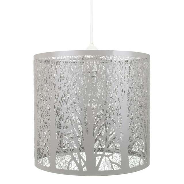 Rackhams Unique and Beautiful Soft Grey Metal Forest Design Ceiling Pendant Shade - image 1