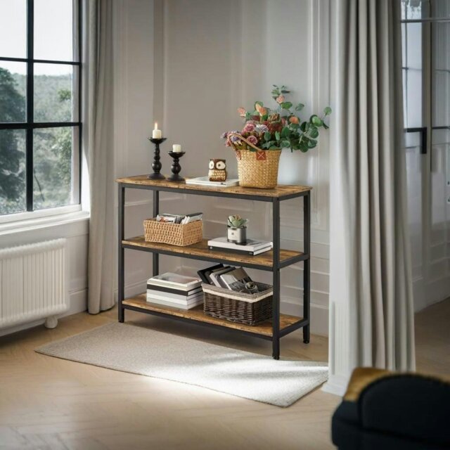 Rackhams 3 Tier Industrial Console Table - image 1