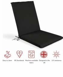 Rackhams SP Range Low Back Recliner Pad Garden Cushion - Grey - thumbnail 5