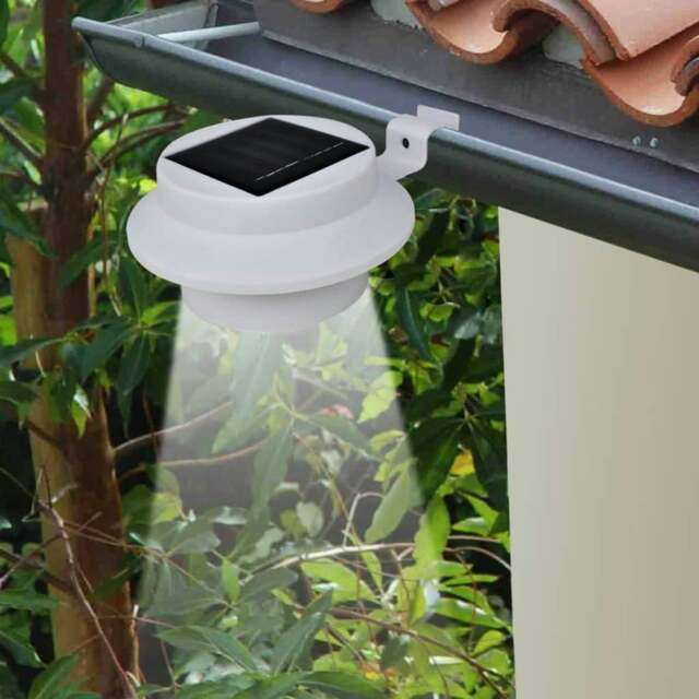 Rackhams Outdoor Solar Lamp Set 6 pcs Fence Light Gutter Light White