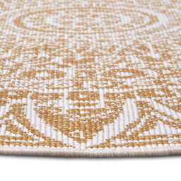 Rackhams Indoor - Outdoor Round Lilja Vintage Yellow Rug - Ø 140 cm - thumbnail 4