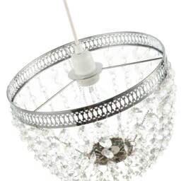 Rackhams Traditional Vintage Chrome Pendant Lighting Shade with Clear Acrylic - thumbnail 3