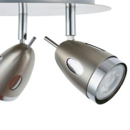 Rackhams Lottie 3 Light Satin Nickel Ceiling Spotlight Plate - thumbnail 5