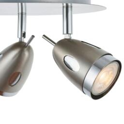 Rackhams Lottie 3 Light Satin Nickel Ceiling Spotlight Plate - thumbnail 3