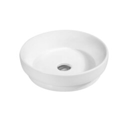 Rackhams 7375 Ceramic Vert Round Countertop Basin - White - Ceramic - One Size - thumbnail 2