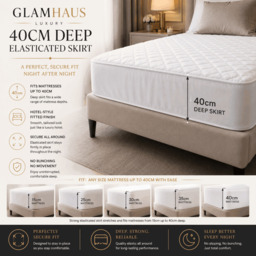 Rackhams Super King Electric Blanket - Fitted Mattress Bed Cover - White Diamond Quilted - Settings for Feet and Body, Timer - thumbnail 5