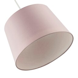 Rackhams Blush Pink Cotton Fabric 12inch Drum Lampshade with White Cotton Inner - thumbnail 5