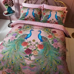 Rackhams Xanadu Peacock 200 Thread Count Cotton Sateen Duvet Cover Set - King