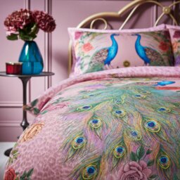 Rackhams Xanadu Peacock 200 Thread Count Cotton Sateen Duvet Cover Set - King - thumbnail 3