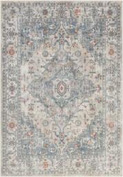 Rackhams Jolie-Vintage Blue Grey Ivory Burgundy Traditional Boho Rug - 160 x 220 cm - thumbnail 2