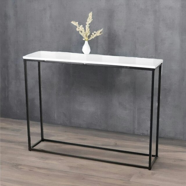 Rackhams Freestanding Slim Hallway Console Table White - image 1