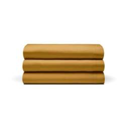 Rackhams Egyptian Cotton Blend Fitted Sheet - Ochre - Ochre - 200cm x 200cm - 100% Cotton