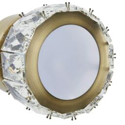 Rackhams Dilan Antique Brass & Crystal LED Wall Light - thumbnail 6
