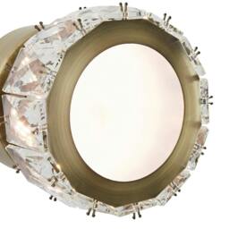 Rackhams Dilan Antique Brass & Crystal LED Wall Light - thumbnail 5