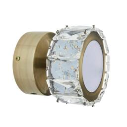 Rackhams Dilan Antique Brass & Crystal LED Wall Light - thumbnail 4
