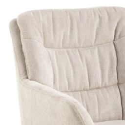 Rackhams Alonso Swivel Cream Dining Chair with Armrest Set of 2 - 1 - thumbnail 6