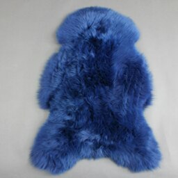 Rackhams Sheepskin Rug UK Navy Blue - 90cm - 60cm - thumbnail 1